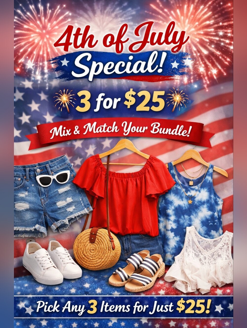 🎆 July 4th Bundle Deal – Pick Any 3 for $25! Details Below